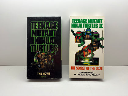 Teenage Mutant Ninja Turtles: The Movie 1990 & Secret Of The Ooze VHS Lot Bundle TESTED