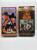 Card Stud (1968) + Cat Ballou (1965) VHS Bundle - Dean Martin, Jane Fonda, Lee Marvin - Classic Westerns - Good Condition TESTED