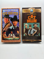 Card Stud (1968) + Cat Ballou (1965) VHS Bundle - Dean Martin, Jane Fonda, Lee Marvin - Classic Westerns - Good Condition TESTED