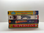 Vintage Superman + Supergirl VHS Lot - 1978 Movie, Supergirl, 2 Cartoon Collections - Tested Plays Clean