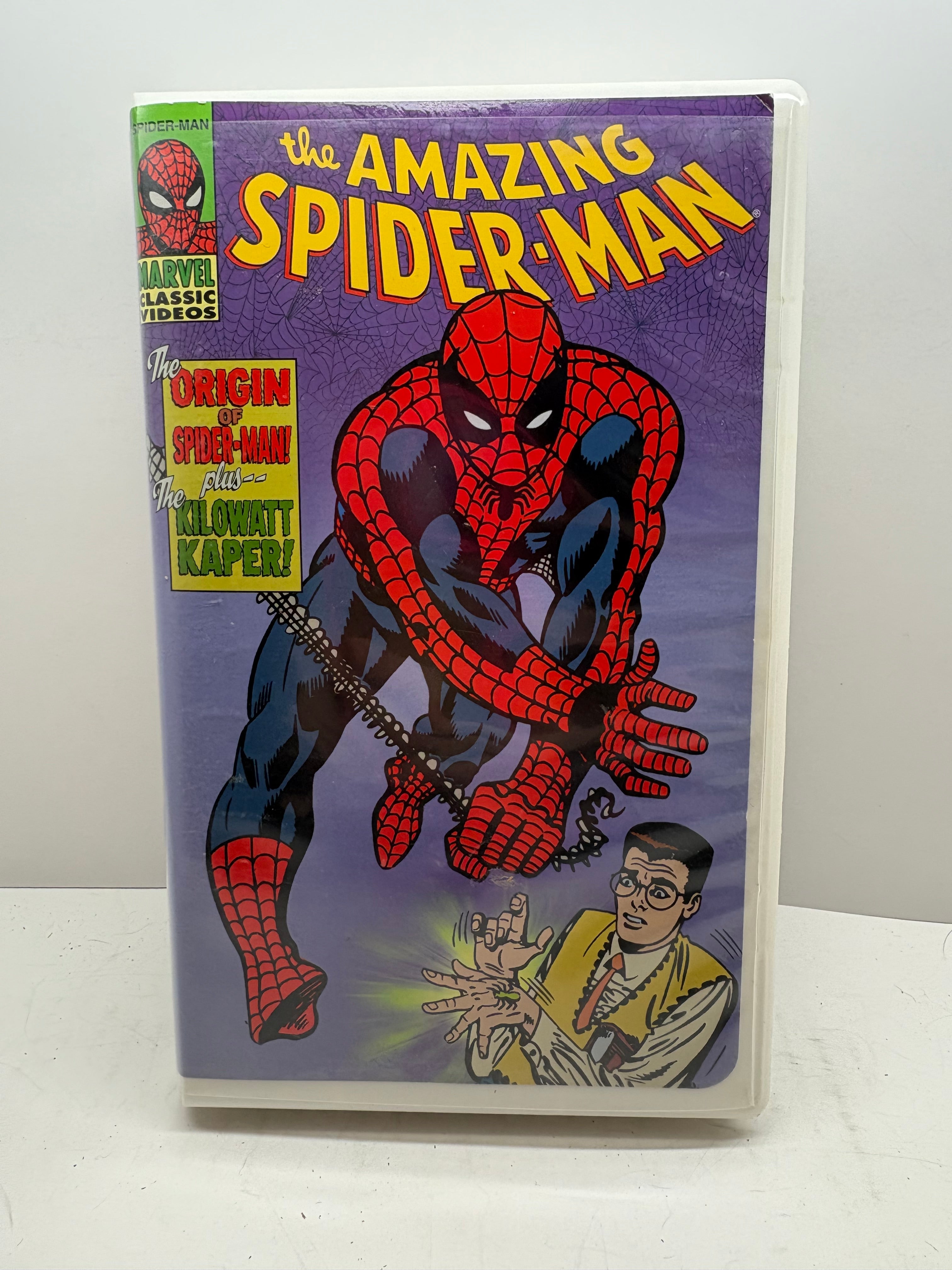 The Amazing Spider-Man: The Origin of Spider-Man/ The Kilowatt Caper (VHS 1998)TESTED