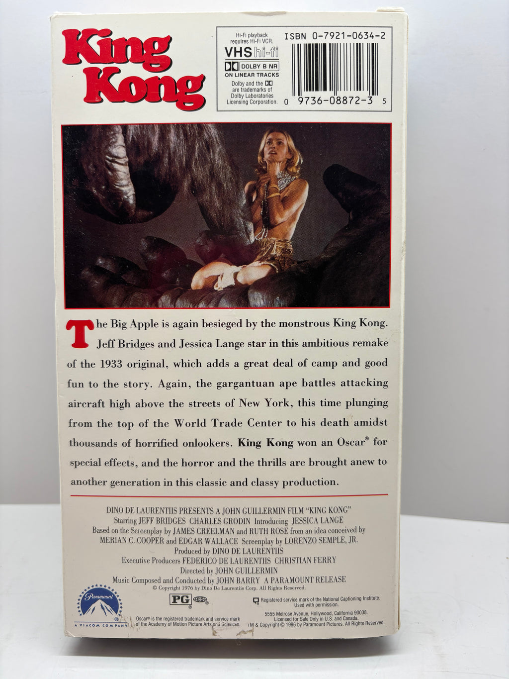 King Kong VHS 1991 Release Vintage Cover Classic Monster Film Very Clean TESTED