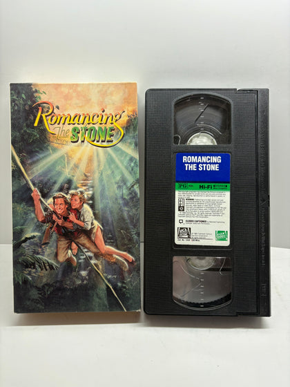 1984 Romancing the Stone VHS Fox Video – Michael Douglas & Kathleen Turner – Vintage Adventure Comedy – Good Condition