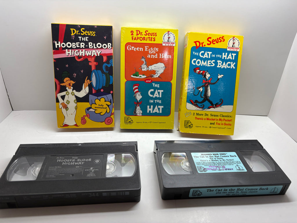 Dr. Seuss Classic VHS Lot (3 Tapes) – Vintage + Sealed Copy!