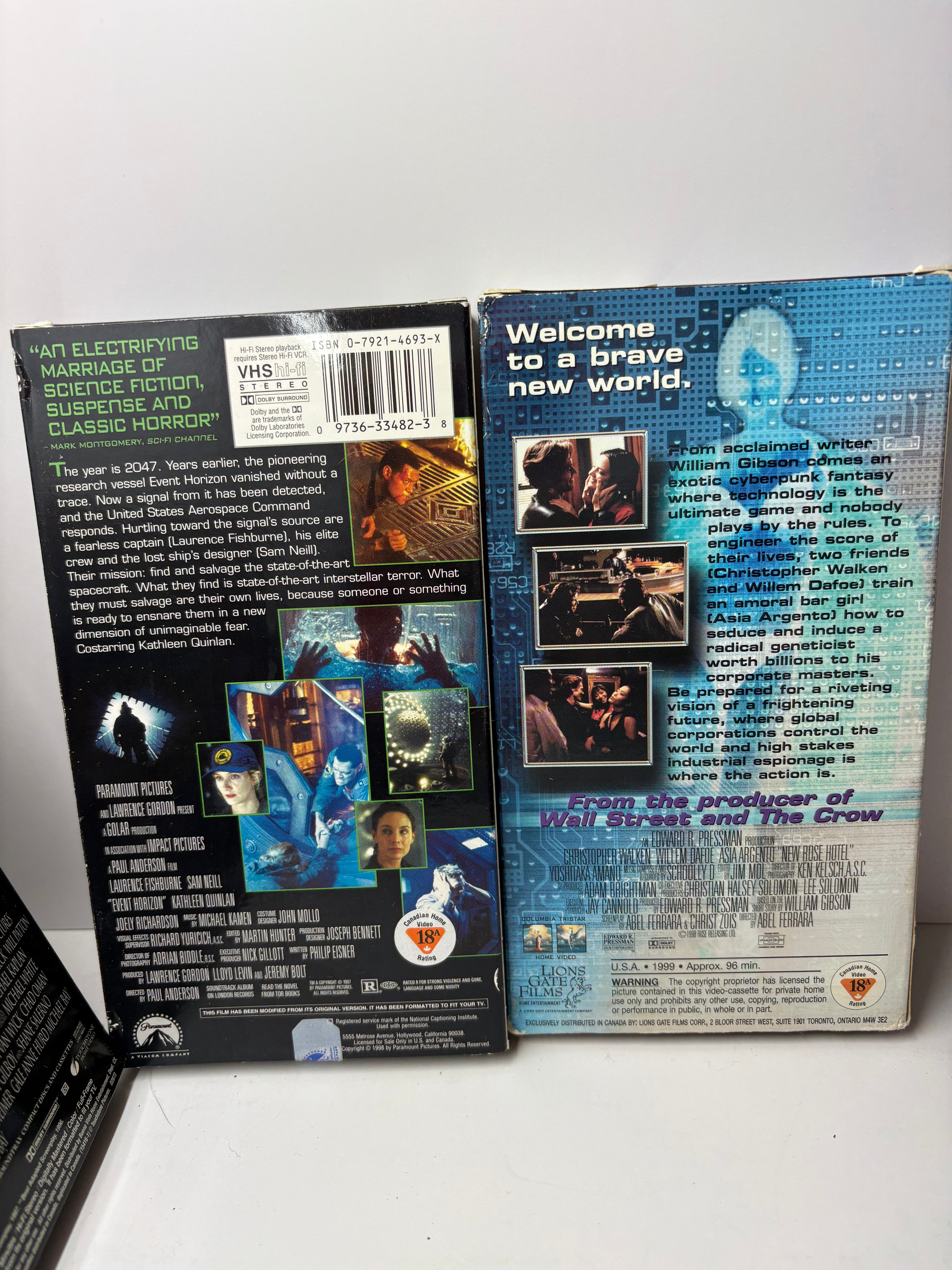 Sci-Fi VHS Lot w/ Event Horizon & eXistenZ – Cult Classics Bundle (8 Tapes) TESTED