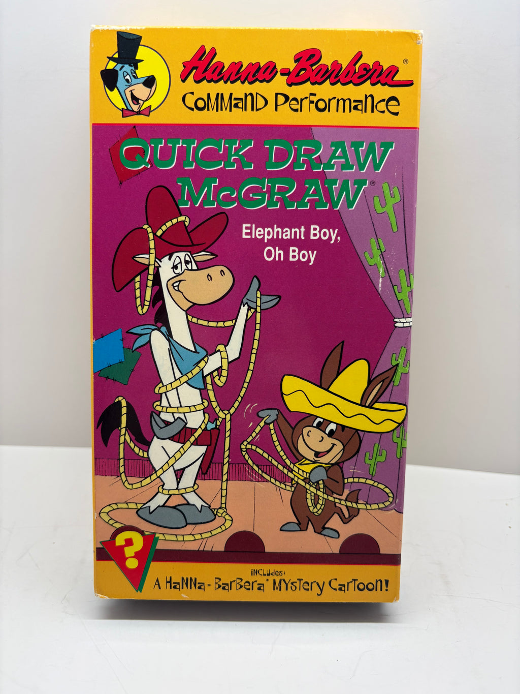 Hanna-Barbera Quick Draw McGraw VHS Command Performance Elephant Oh Boy Rare Clean Copy TESTED