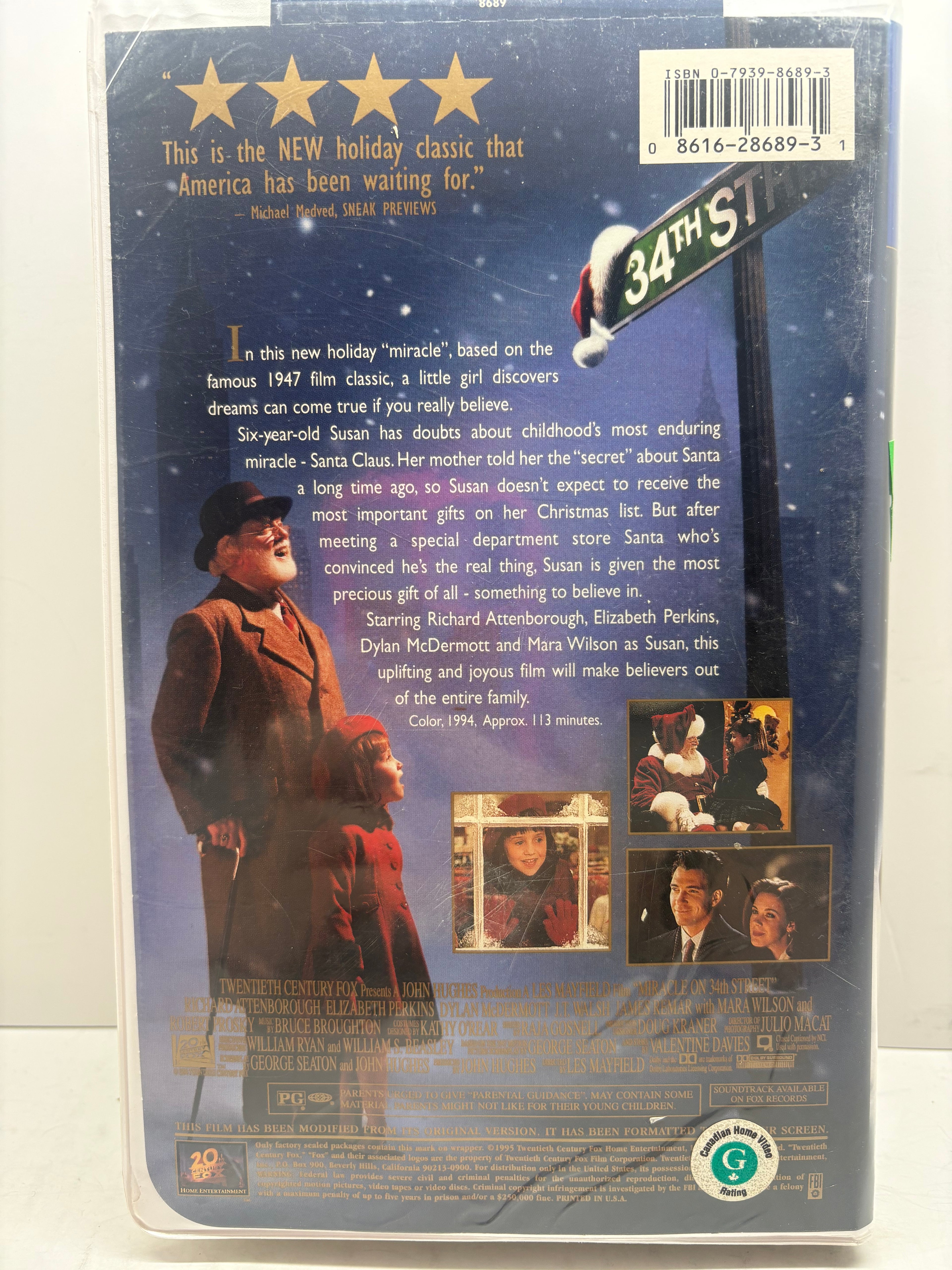 Miracle on 34th Street VHS Clamshell