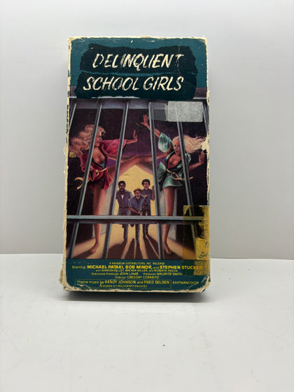Delinquent School Girls VHS (1985 Vestron Video) - 1975 Exploitation Cult Classic - “censored by a mom”