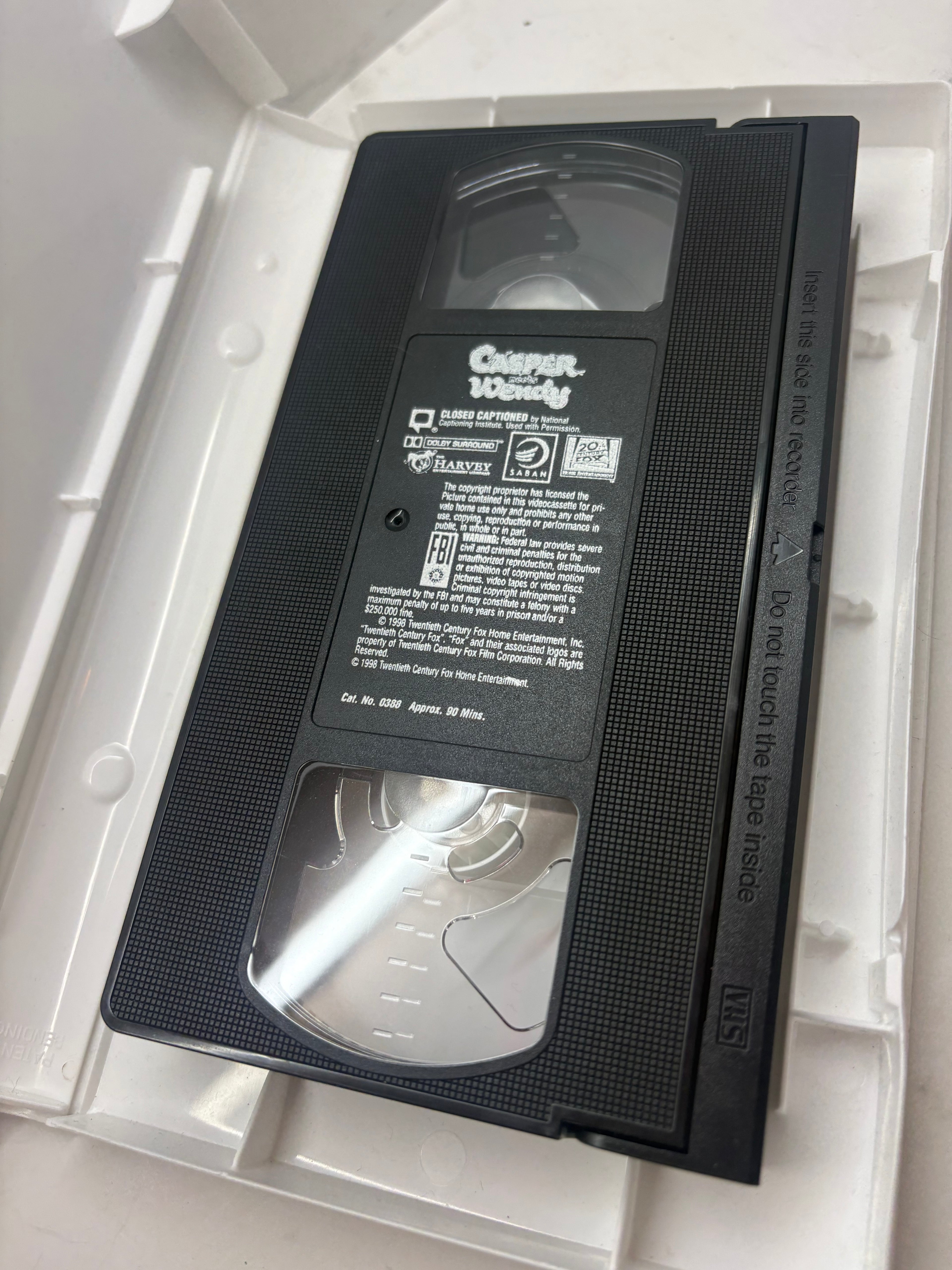 Casper Meets Wendy VHS 1998 Clamshell