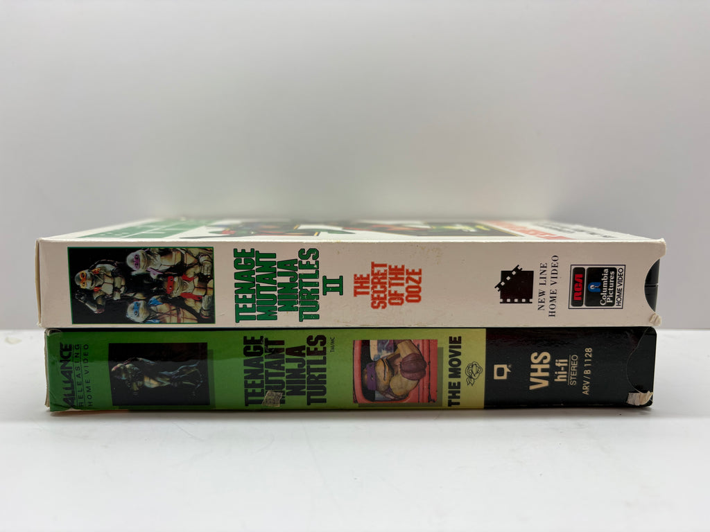 Teenage Mutant Ninja Turtles: The Movie 1990 & Secret Of The Ooze VHS Lot Bundle TESTED