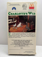 Charlotte’s Web VHS 1993 McDonald’s Exclusive Not for Resale Paramount Family Classic