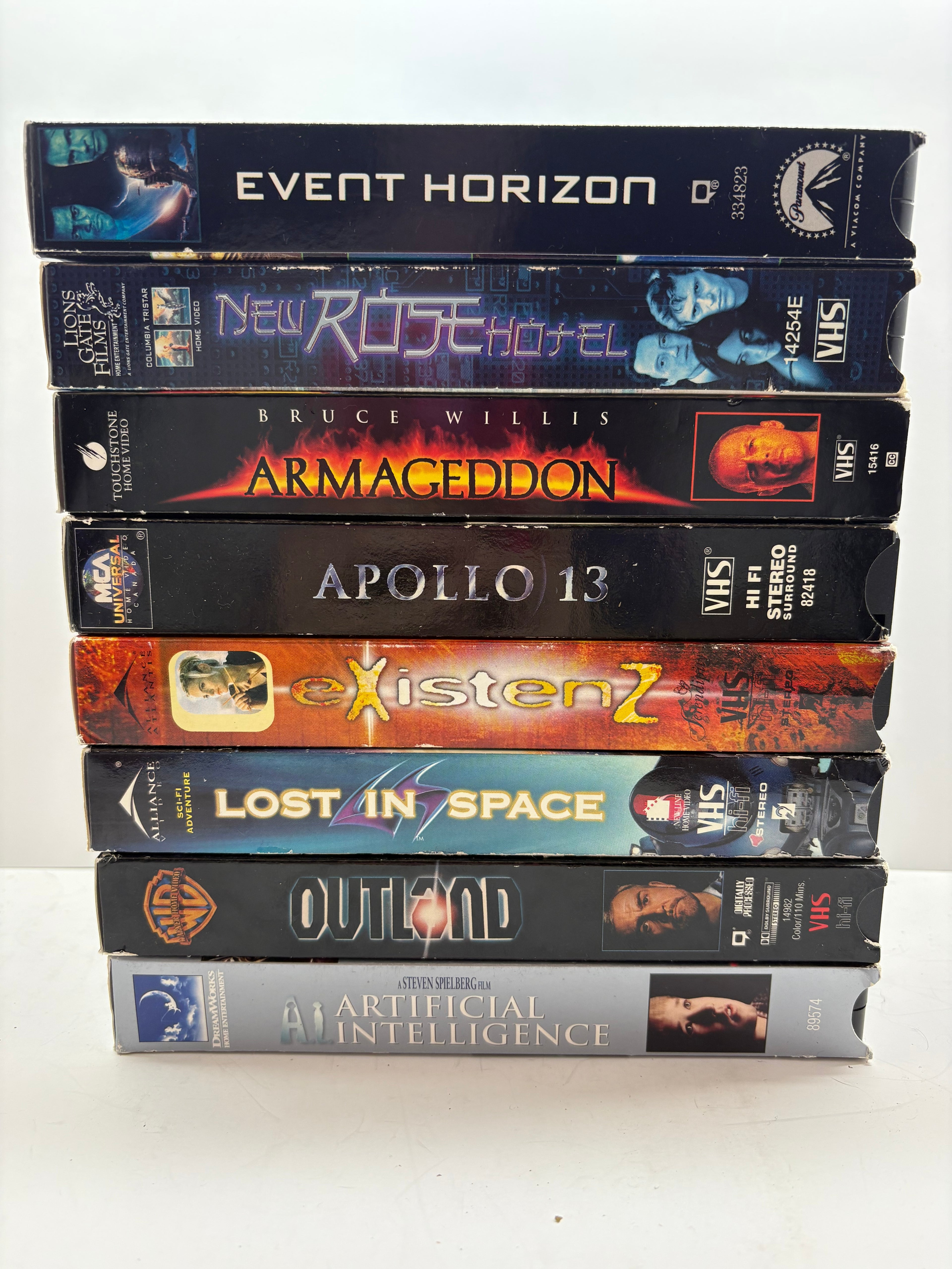 Sci-Fi VHS Lot w/ Event Horizon & eXistenZ – Cult Classics Bundle (8 Tapes) TESTED