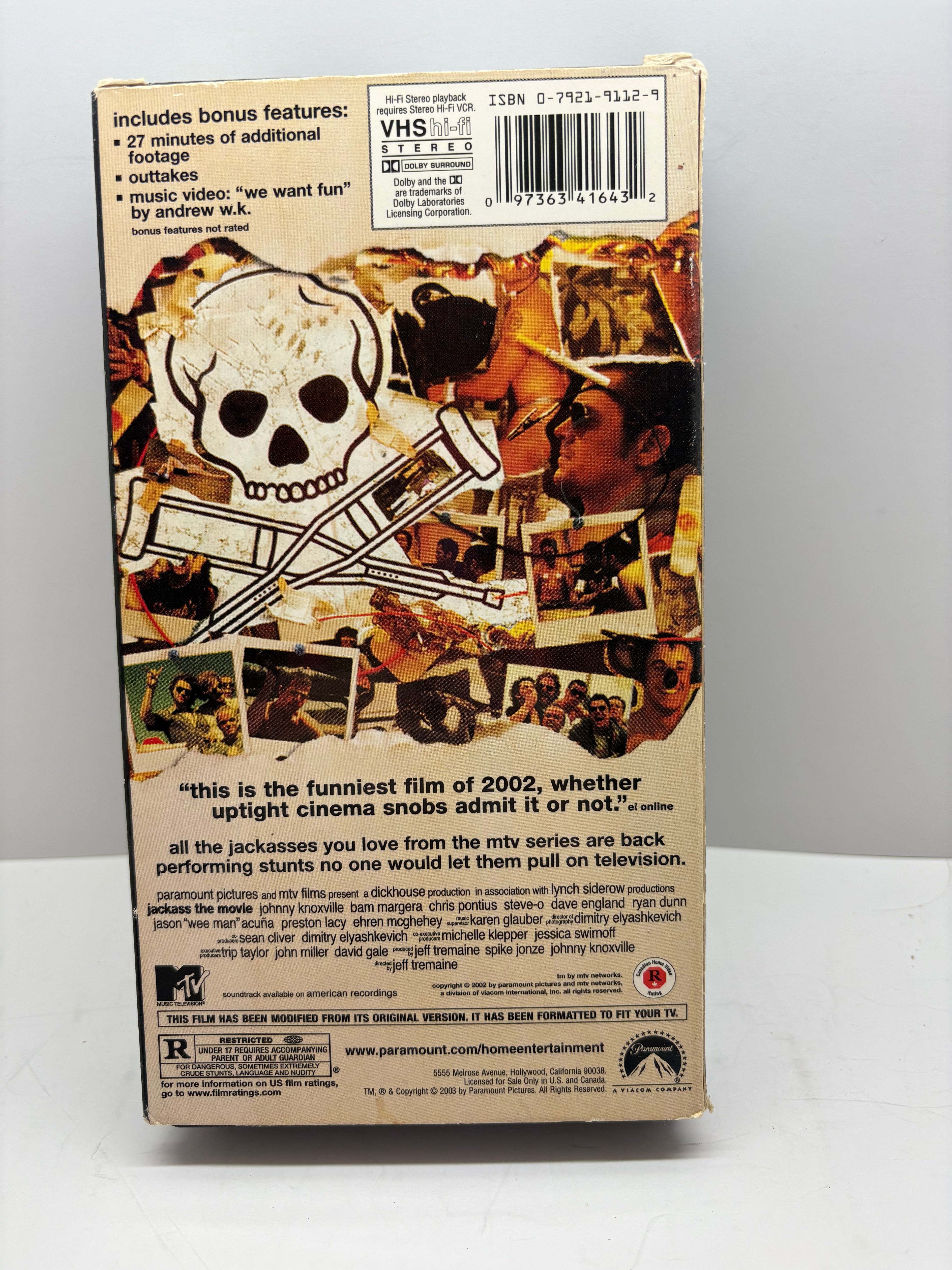 Jackass The Movie Special Edition VHS 2002 Great Condition TESTED