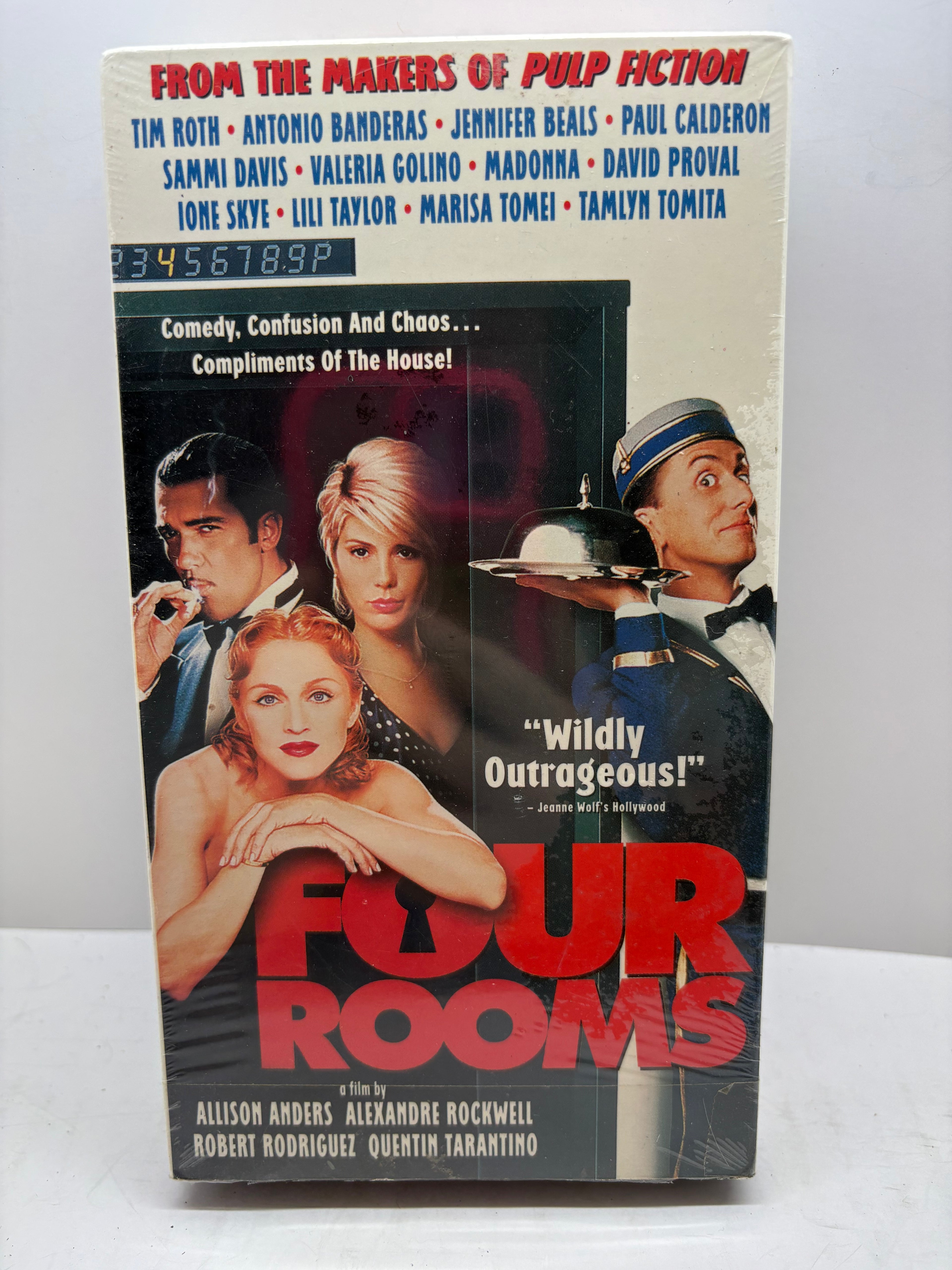 Four Rooms VHS 1995 Tim Roth Antonio Banderas Madonna Quentin Tarantino TESTED