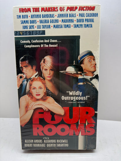 Four Rooms VHS 1995 Tim Roth Antonio Banderas Madonna Quentin Tarantino TESTED