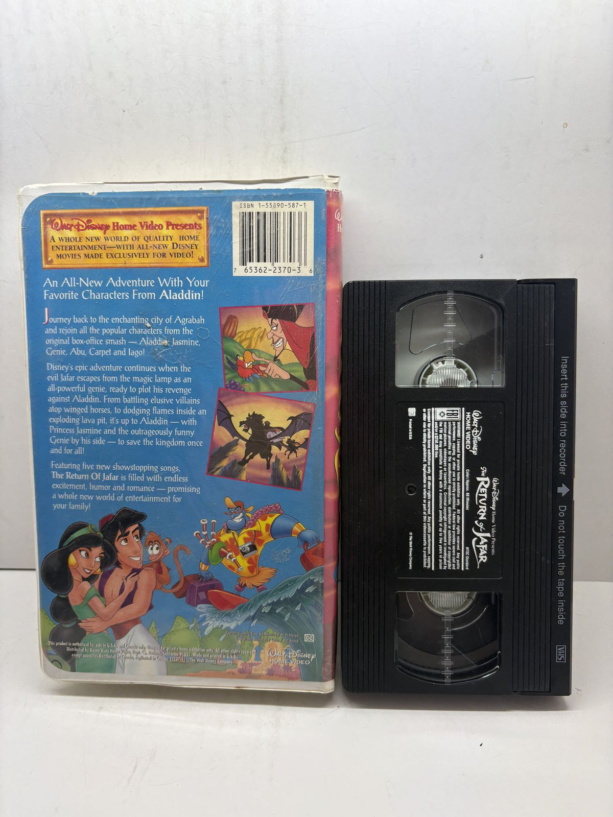 The Return of Jafar VHS back cover and cassette