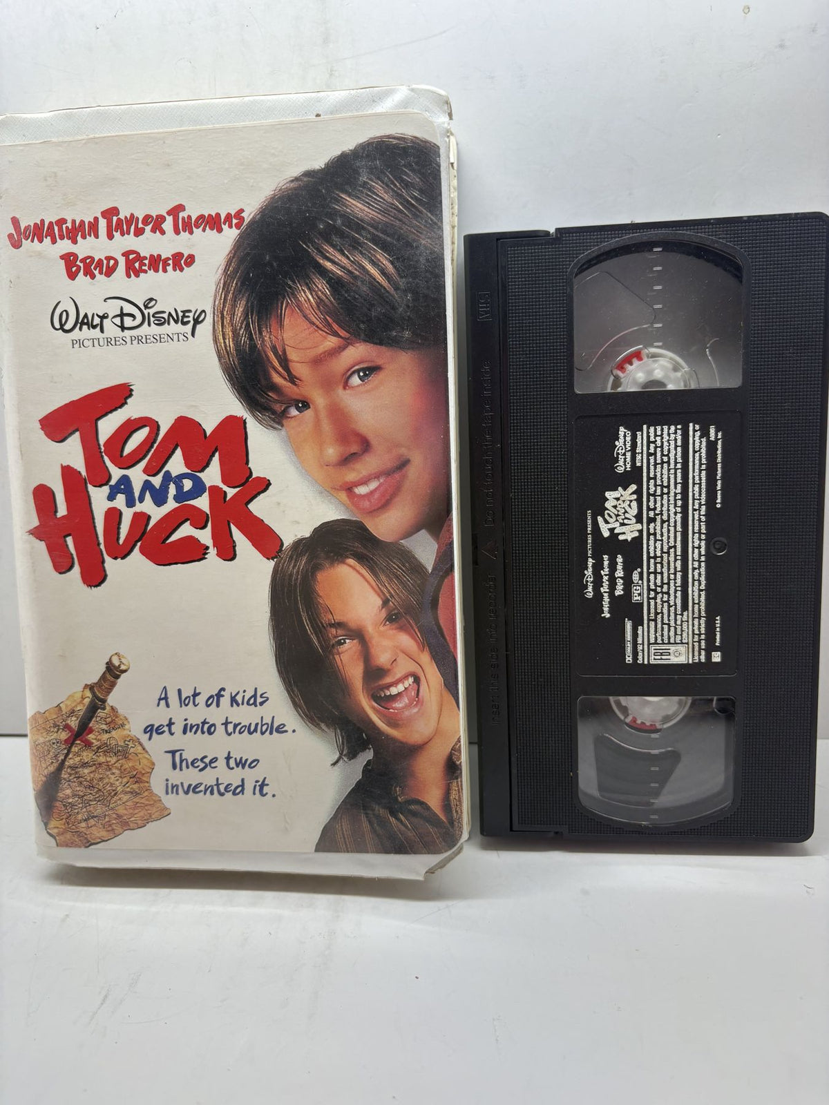 Tom and Huck VHS front cover and cassette