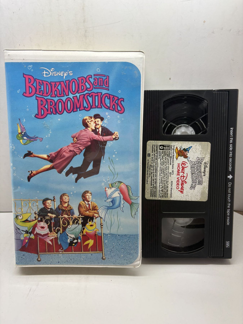 Bedknobs and Broomsticks VHS front cover and cassette