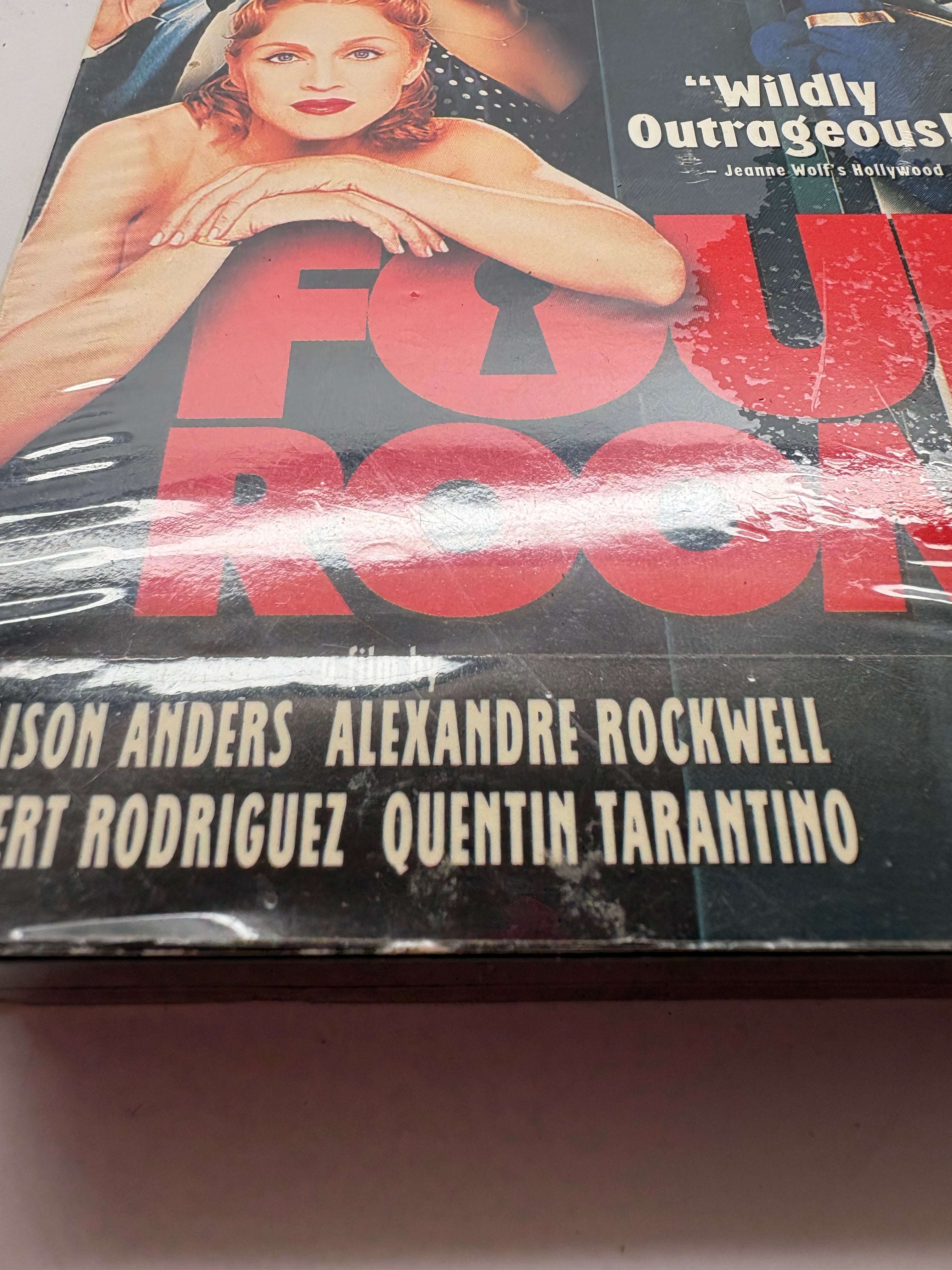 Four Rooms VHS 1995 Tim Roth Antonio Banderas Madonna Quentin Tarantino TESTED
