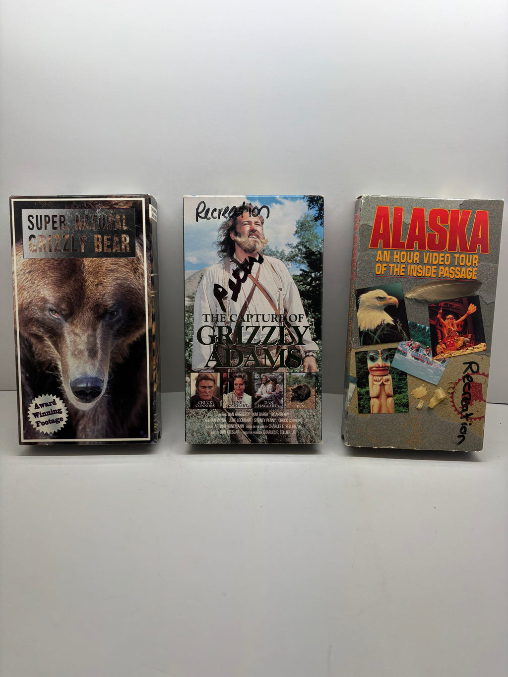 Nature & Adventure VHS Bundle Grizzly Bear Alaska Supernatural Grizzly Adams TESTED
