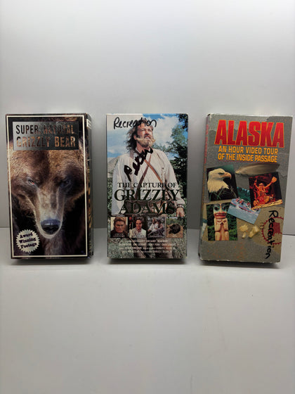 Nature & Adventure VHS Bundle Grizzly Bear Alaska Supernatural Grizzly Adams TESTED