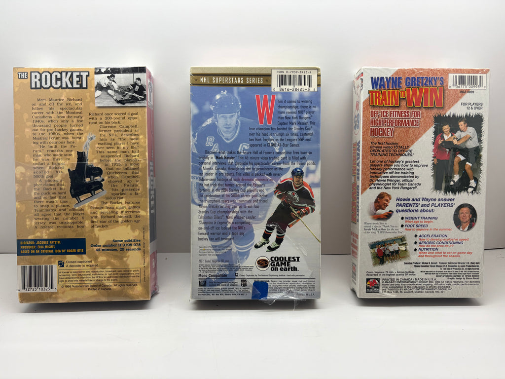 Vintage Sealed Hockey VHS Lot Gretzky Messier Rocket Richard NHL Canada
