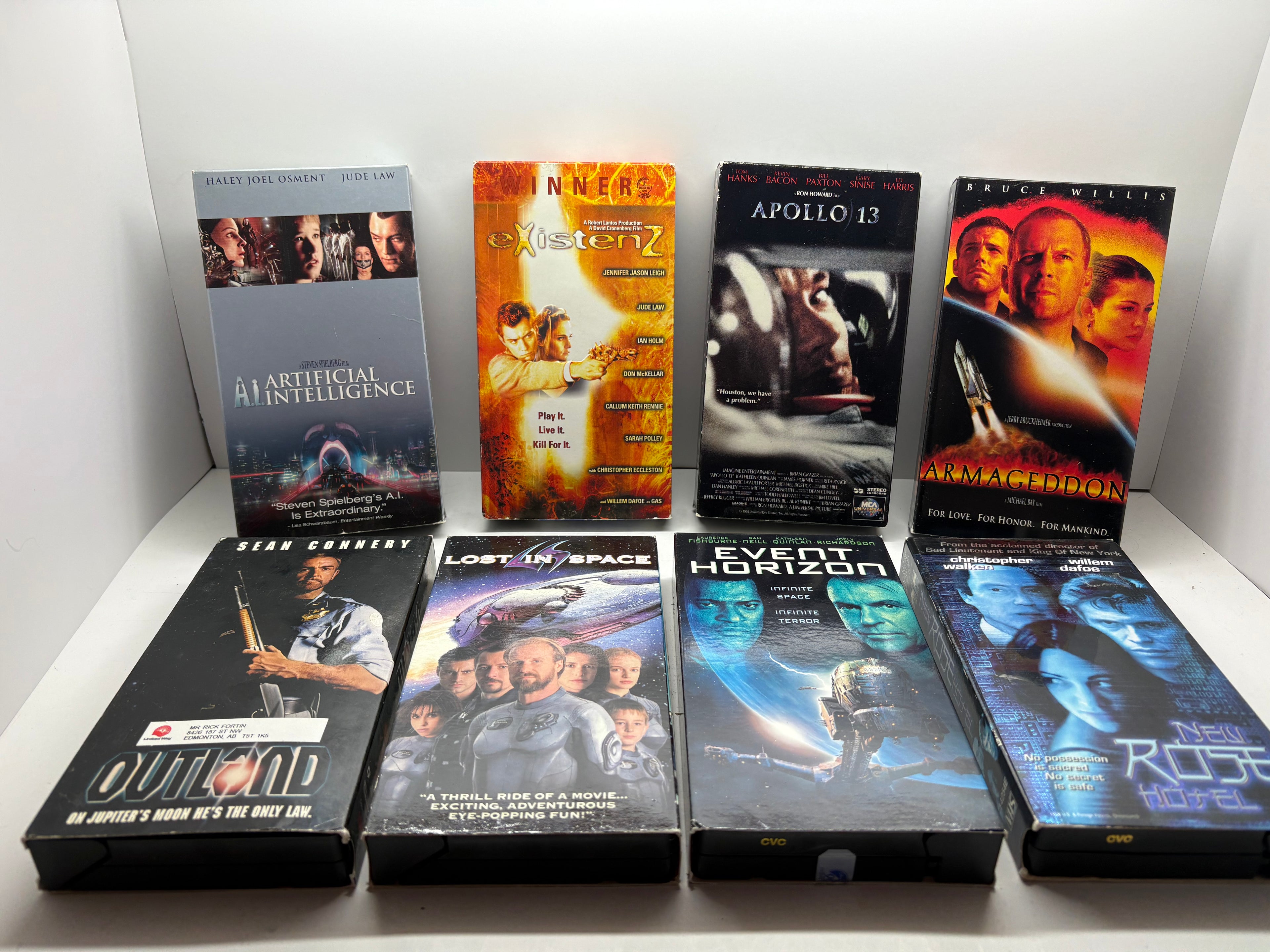Sci-Fi VHS Lot w/ Event Horizon & eXistenZ – Cult Classics Bundle (8 Tapes) TESTED