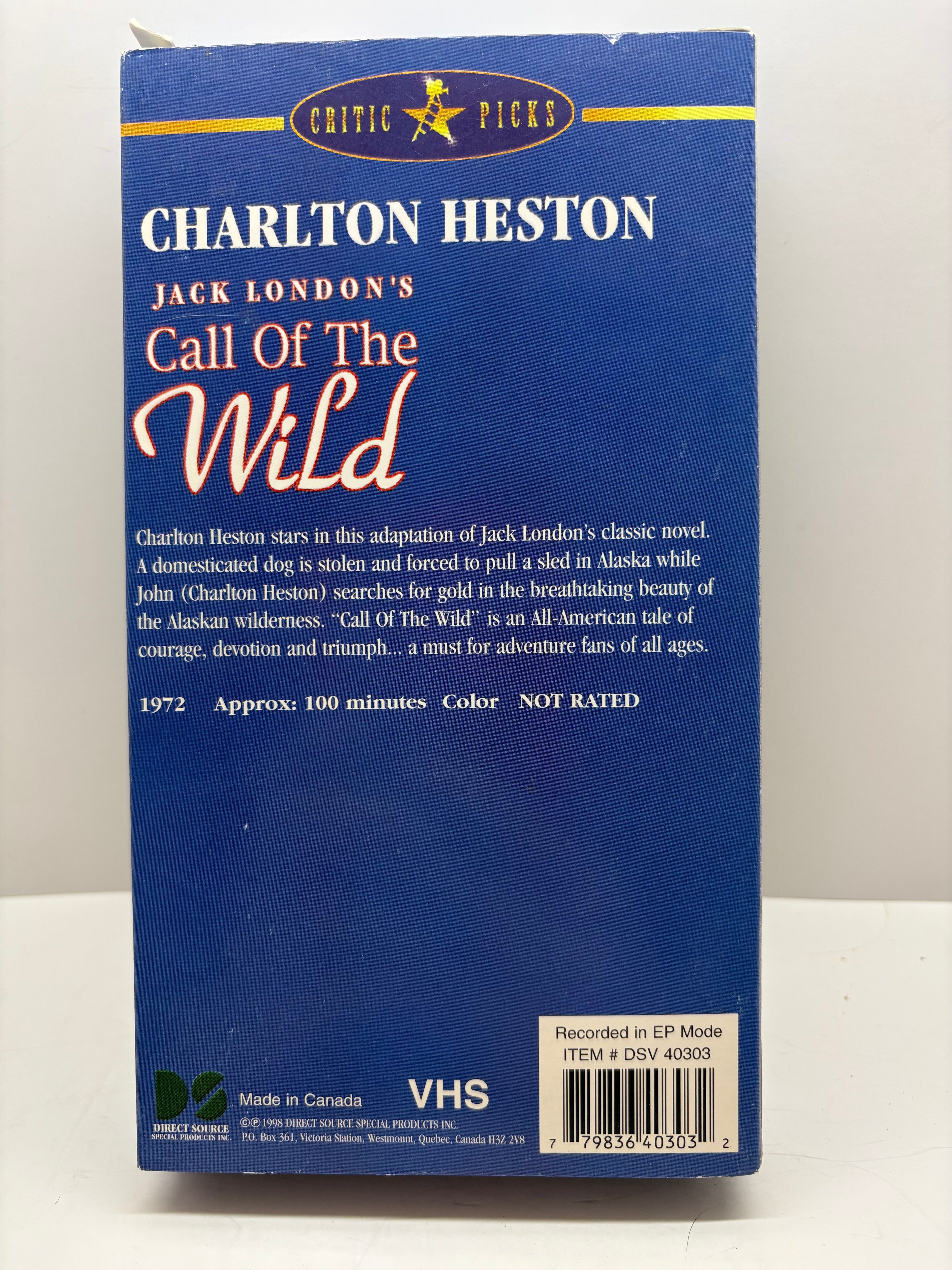 Jack London’s Call of the Wild VHS 1972 Classic Adventure Great Condition TESTED