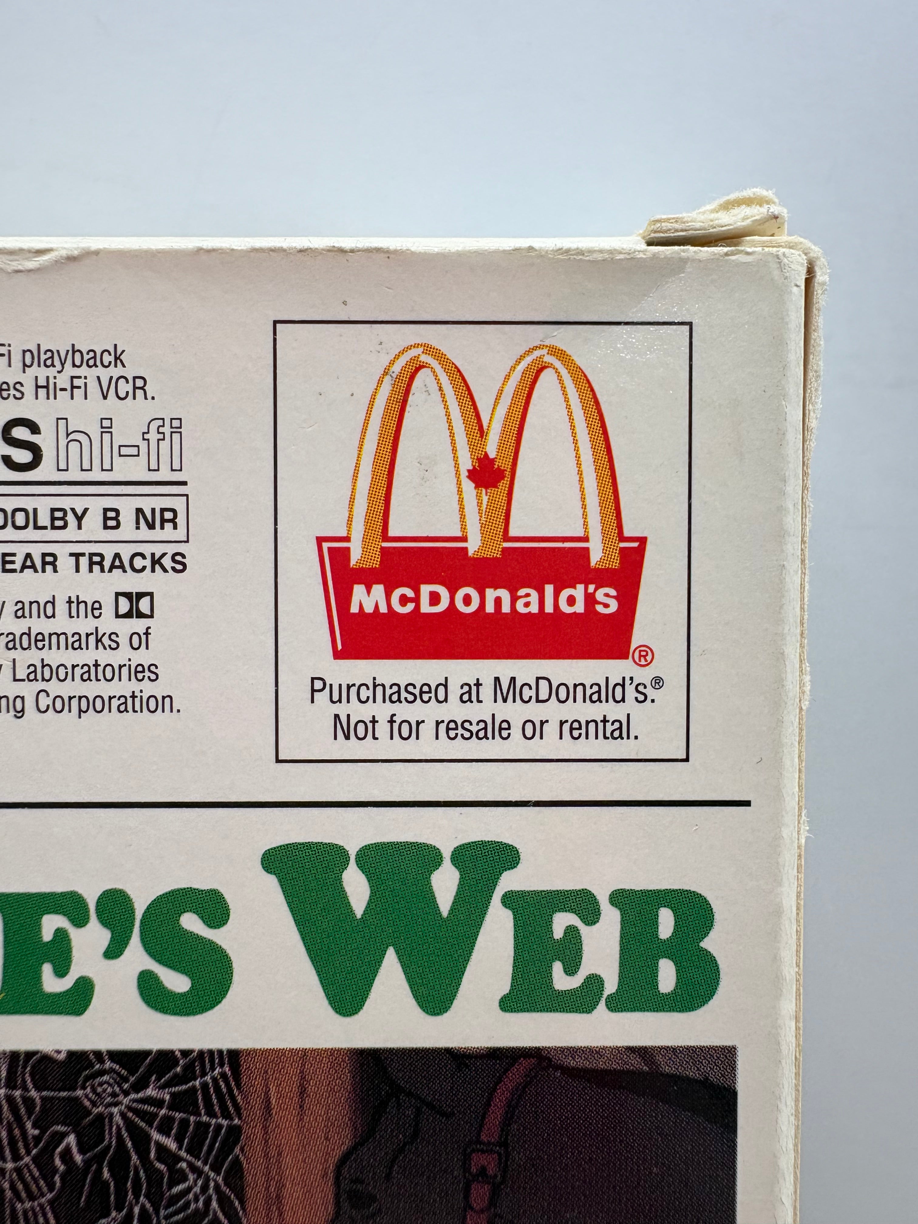 Charlotte’s Web VHS 1993 McDonald’s Exclusive Not for Resale Paramount Family Classic