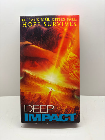 Deep Impact VHS Oceans Rise Cities Fall Disaster Movie Good Condition TESTED