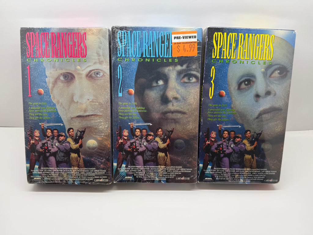 Space Rangers Chronicles VHS Set Vol 1–3 (2 Sealed) Rare Sci-Fi Series