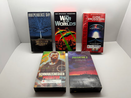 Sci-Fi VHS Bundle – Predator, Independence Day, War of the Worlds