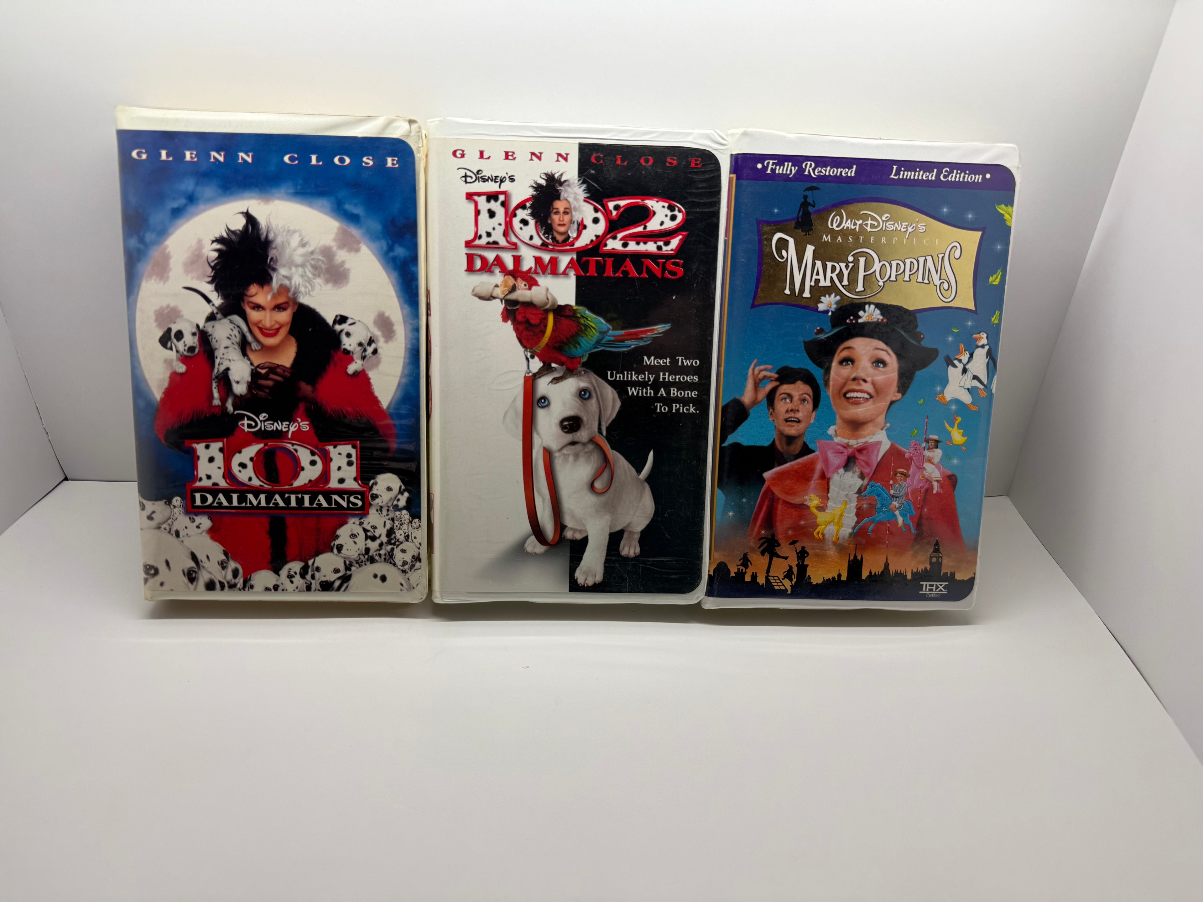 Disney VHS Bundle – 101 & 102 Dalmatians + Mary Poppins