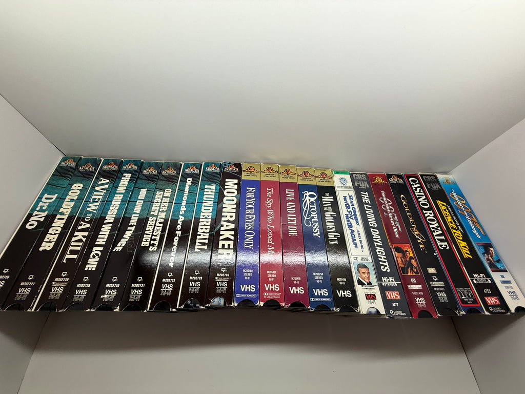 James Bond VHS Bundle Lot (21 Films) Complete Collection 007 Connery Moore Brosnan
