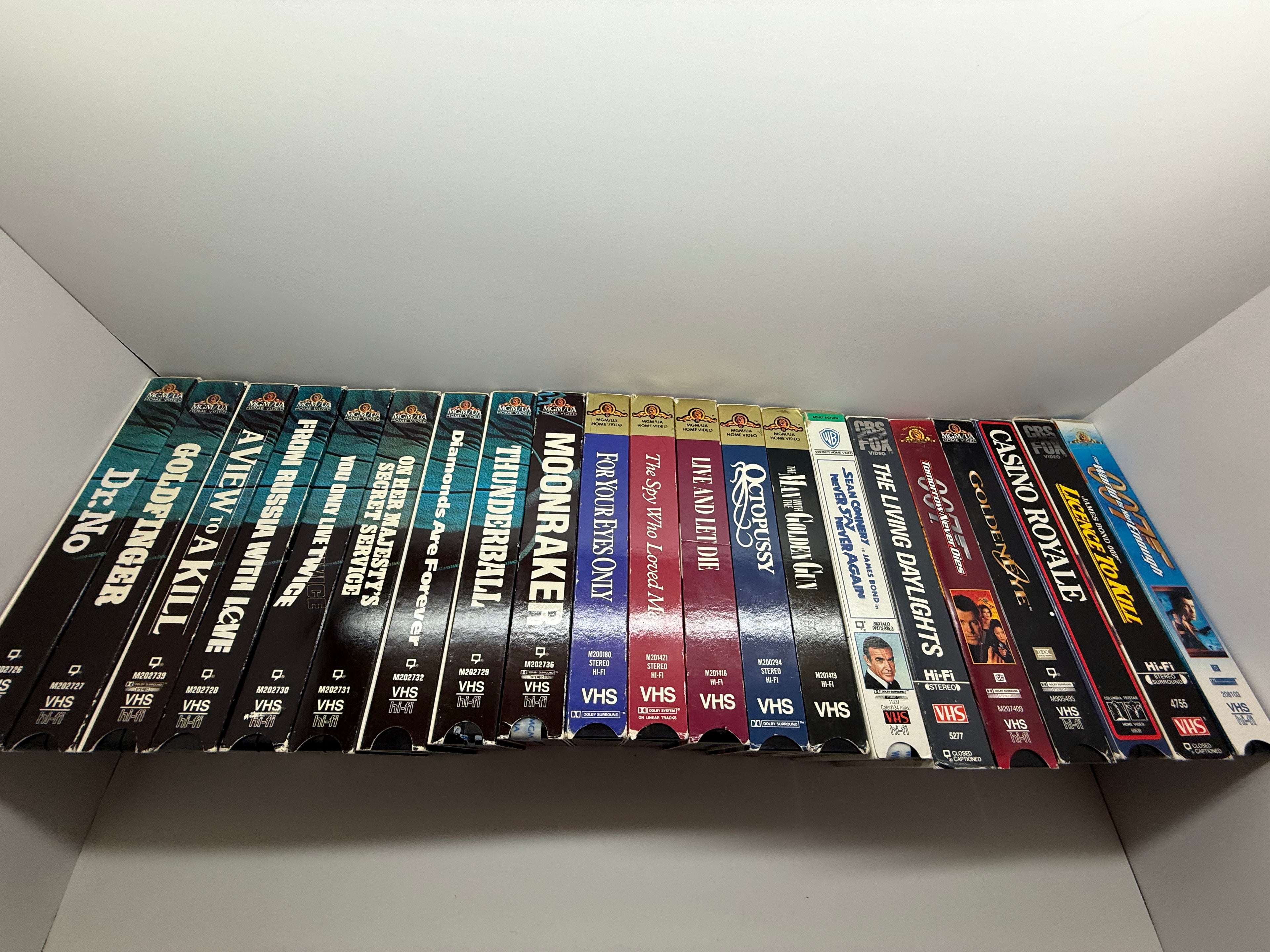 James Bond VHS Bundle Lot (21 Films) Complete Collection 007 Connery Moore Brosnan