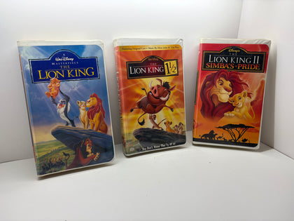 Lion King VHS Trilogy – Disney Bundle (1, 1½, 2) Tested