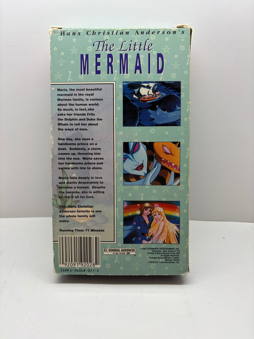 Hans Christian Anderson's The Little Mermaid (VHS, 1989) Starmaker Animation