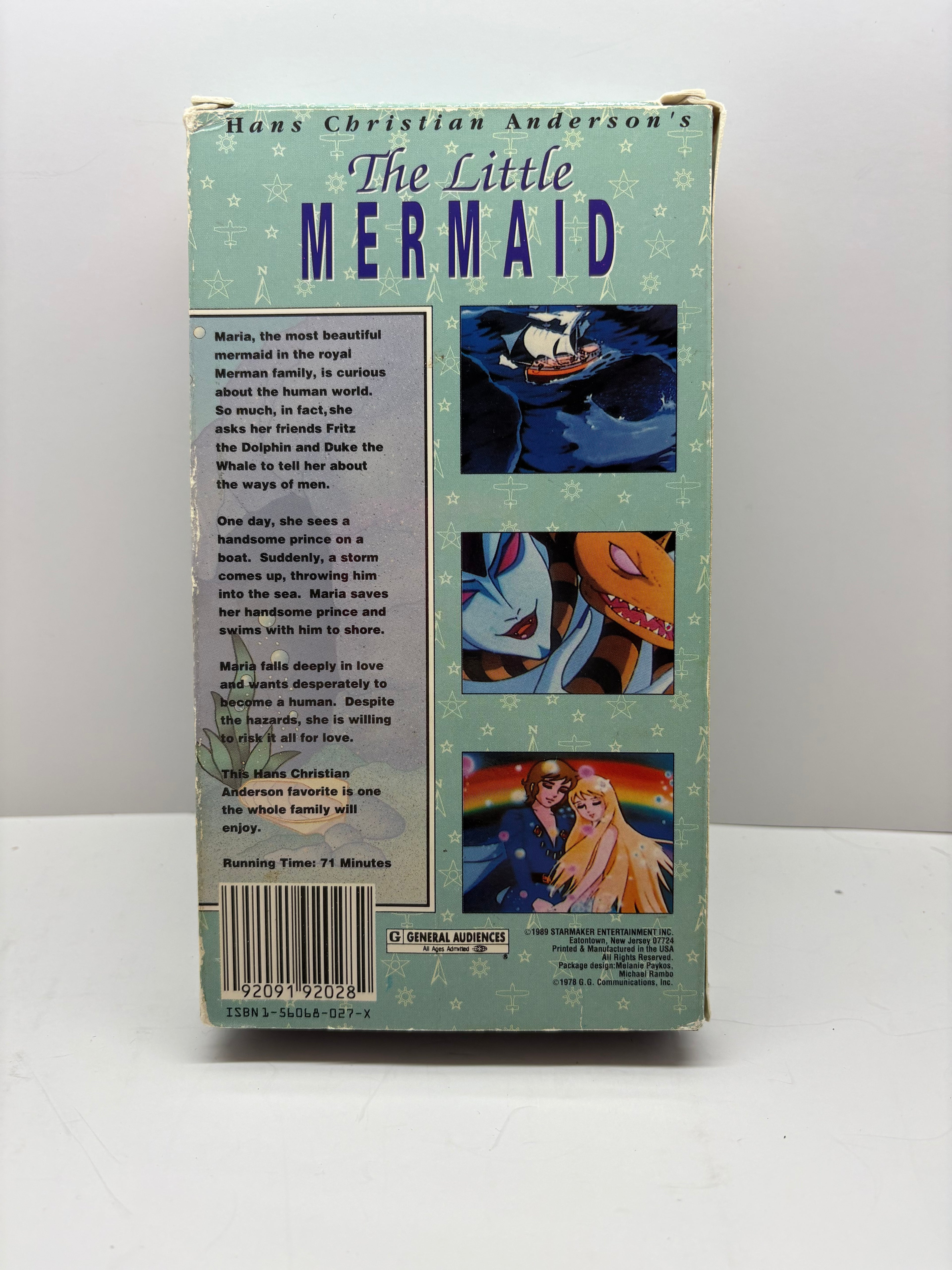 Hans Christian Anderson's The Little Mermaid (VHS, 1989) Starmaker Animation