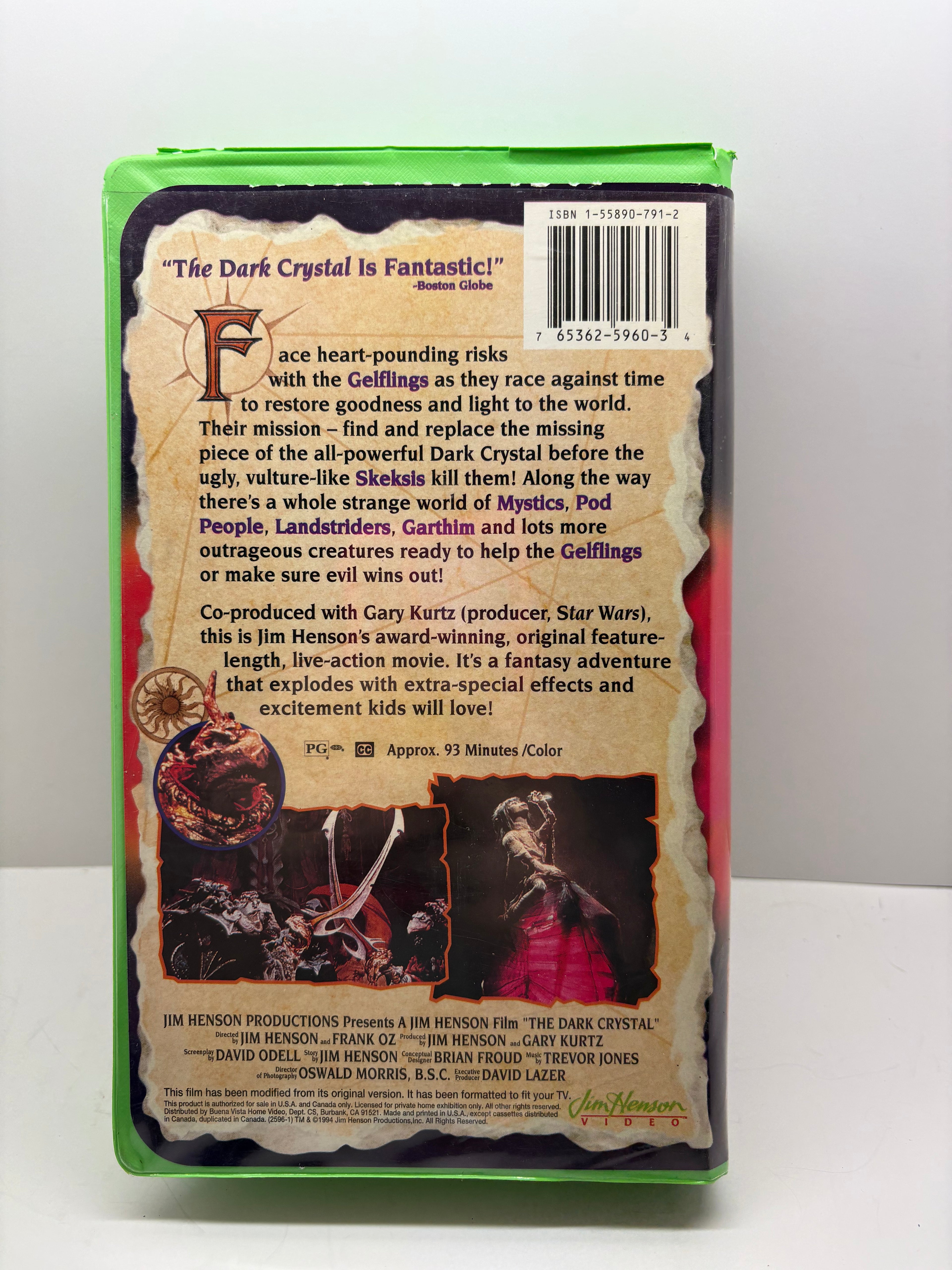 The Dark Crystal VHS (Green Clamshell)
