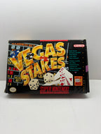 Super Nintendo SNES Bundle - Vegas Stakes + WildSnake CIB Complete with Manuals & Inserts - Great Condition