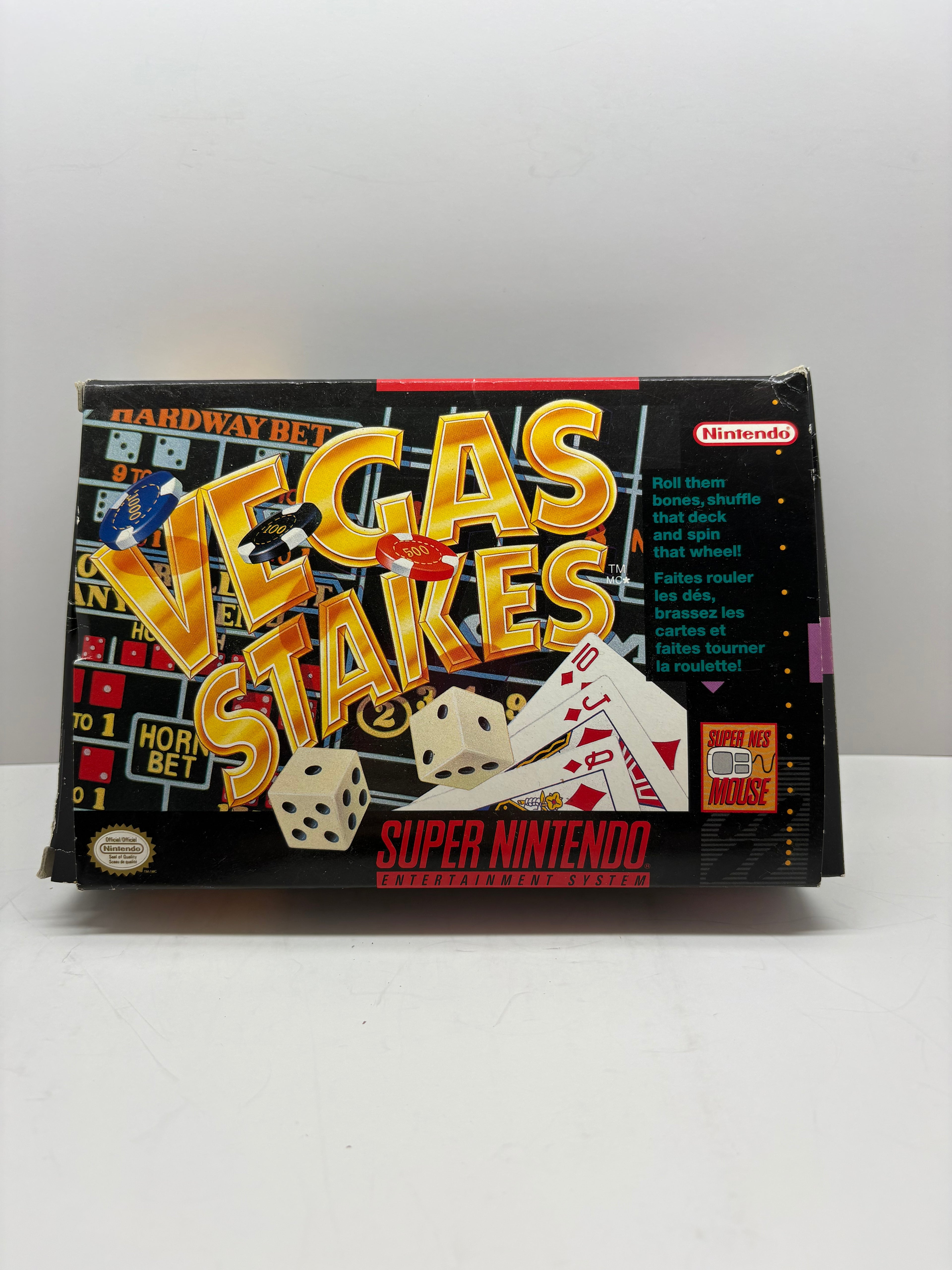 Super Nintendo SNES Bundle - Vegas Stakes + WildSnake CIB Complete with Manuals & Inserts - Great Condition