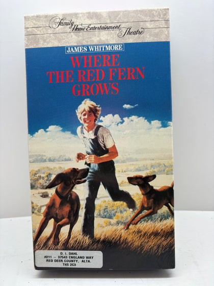 Where the Red Fern Grows VHS (1974) - James Whitmore - Classic Family Drama Based on the Book - Good Condition TESTED