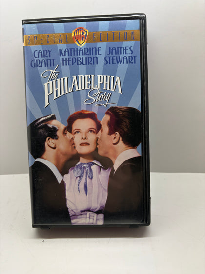 A Philadelphia Story VHS (1940) - Katharine Hepburn, Cary Grant, James Stewart - Classic Romantic Comedy - Good Condition