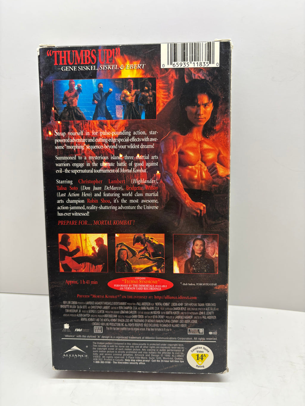 Mortal Kombat (VHS, 1995)  - Tested