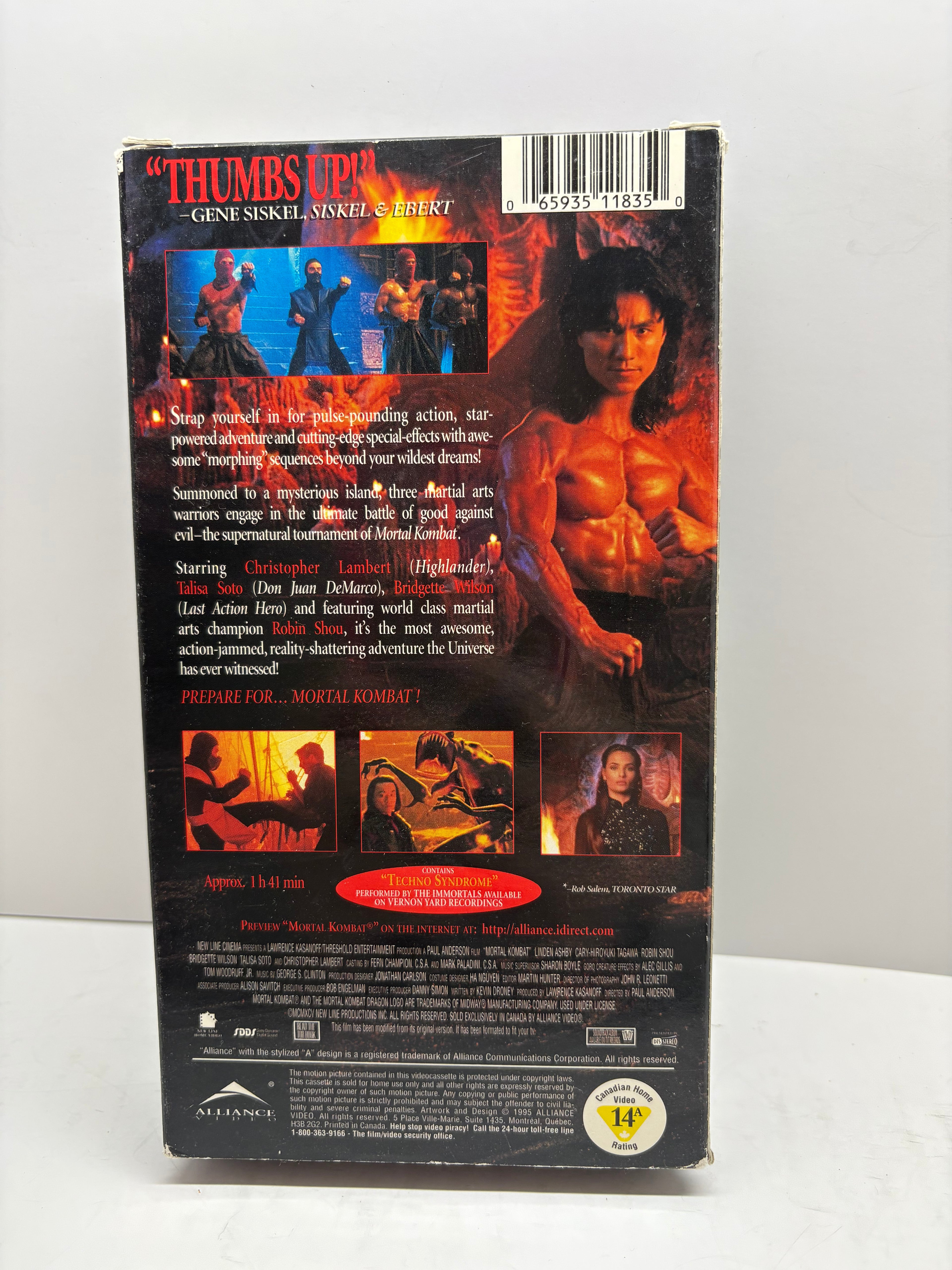 Mortal Kombat (VHS, 1995)  - Tested