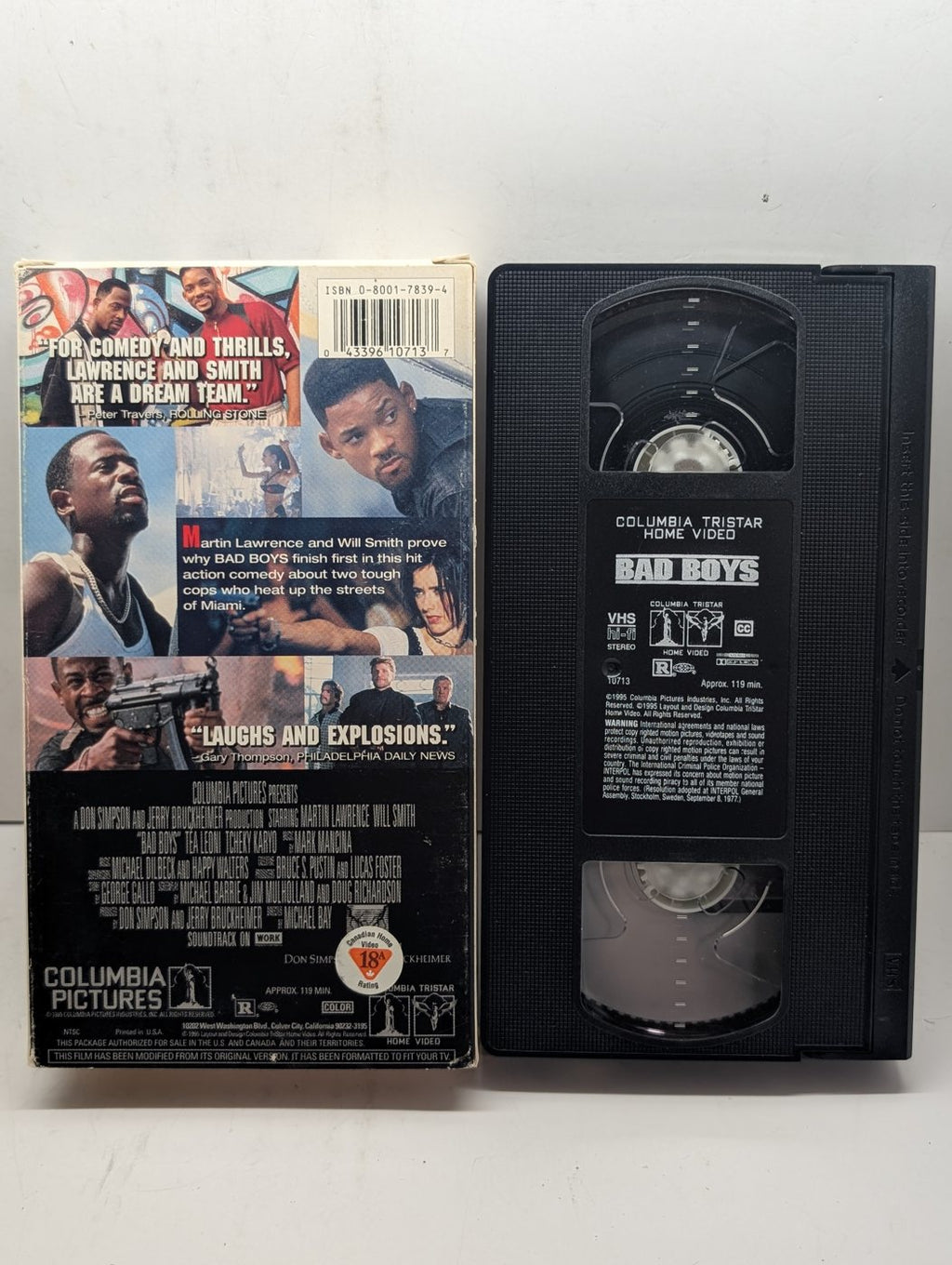 Bad Boys VHS actual item back