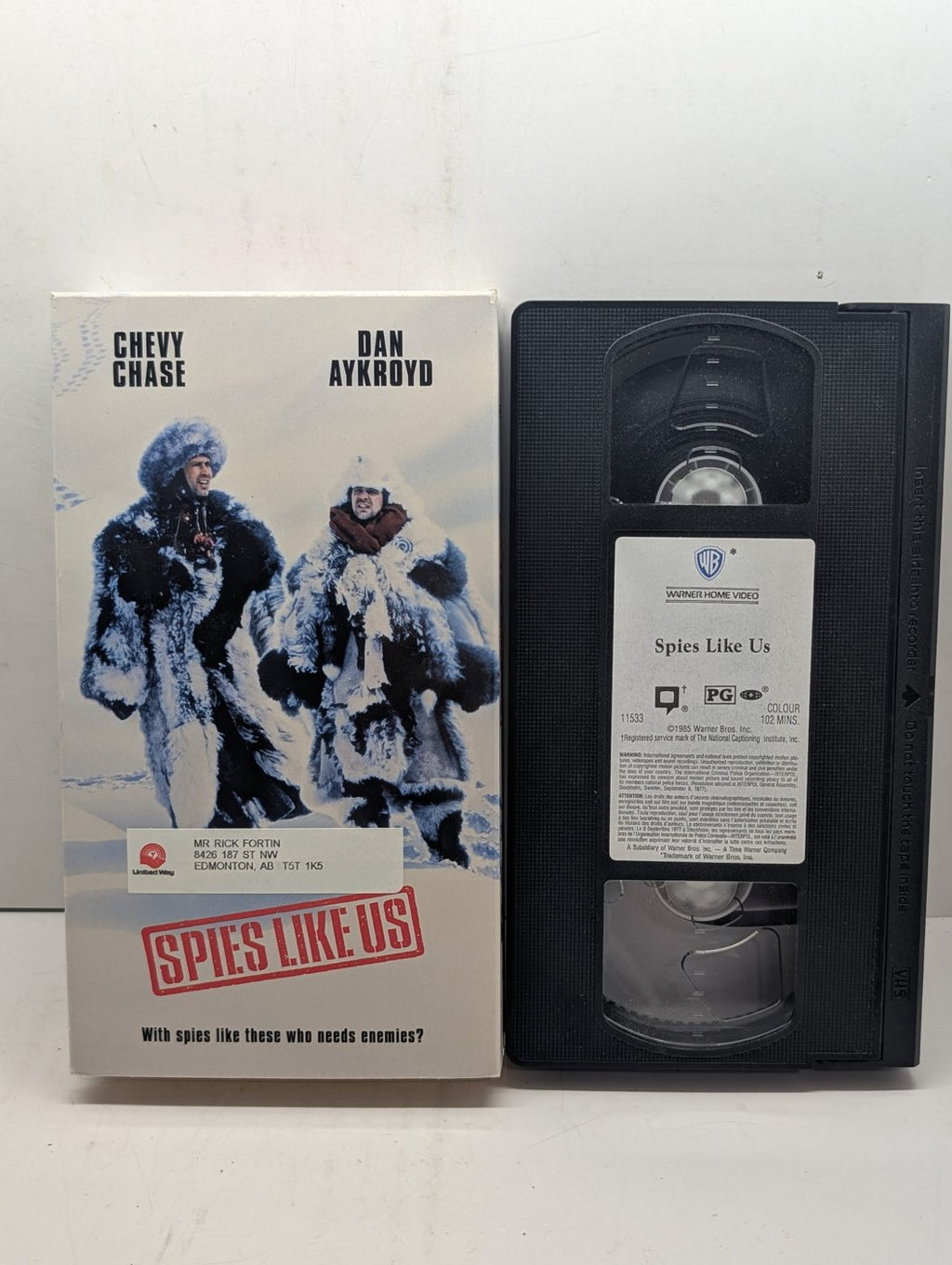 Spies Like Us VHS actual item front