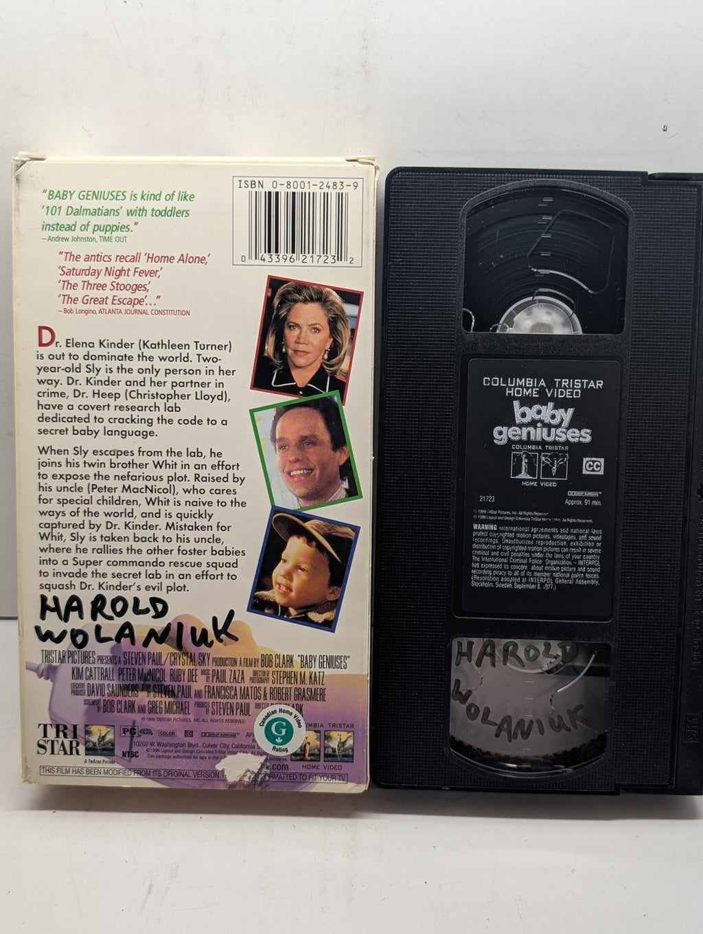 Baby Geniuses VHS actual item back