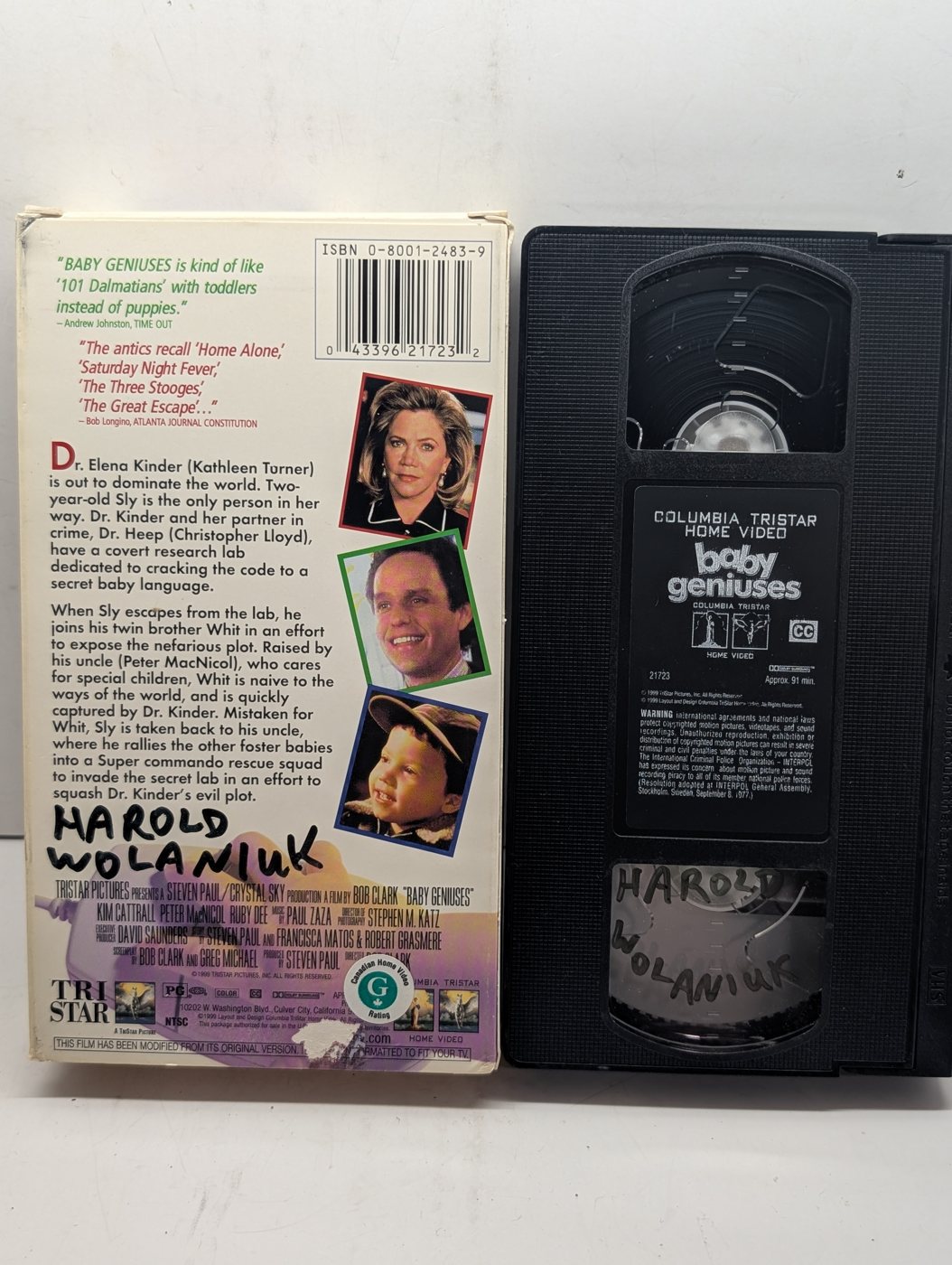 Baby Geniuses VHS actual item back
