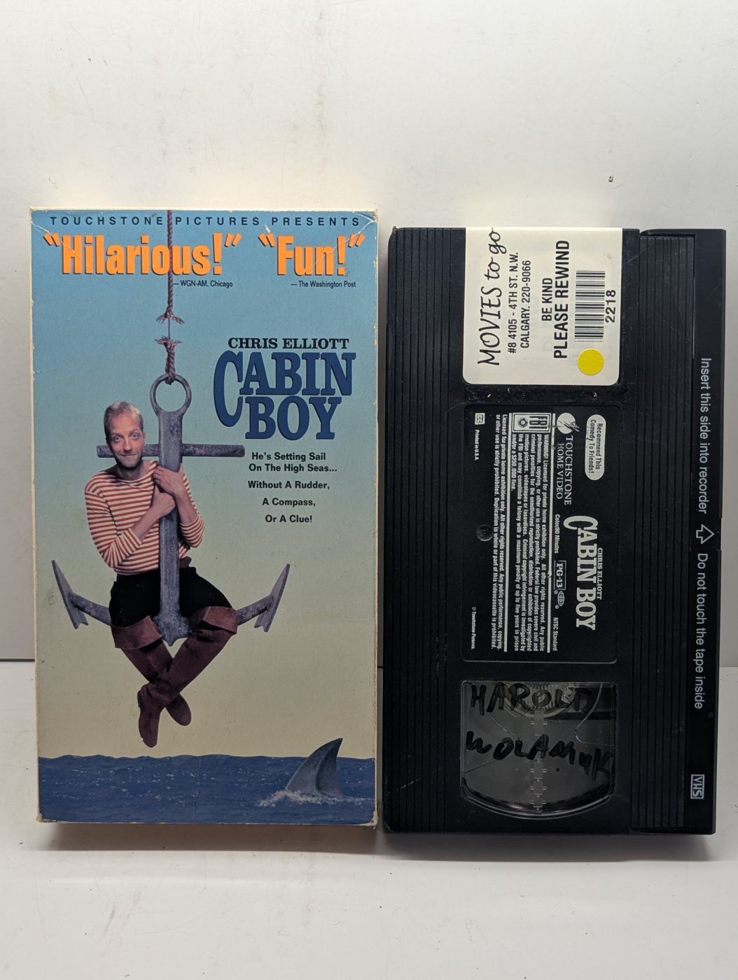 Cabin Boy VHS actual item front